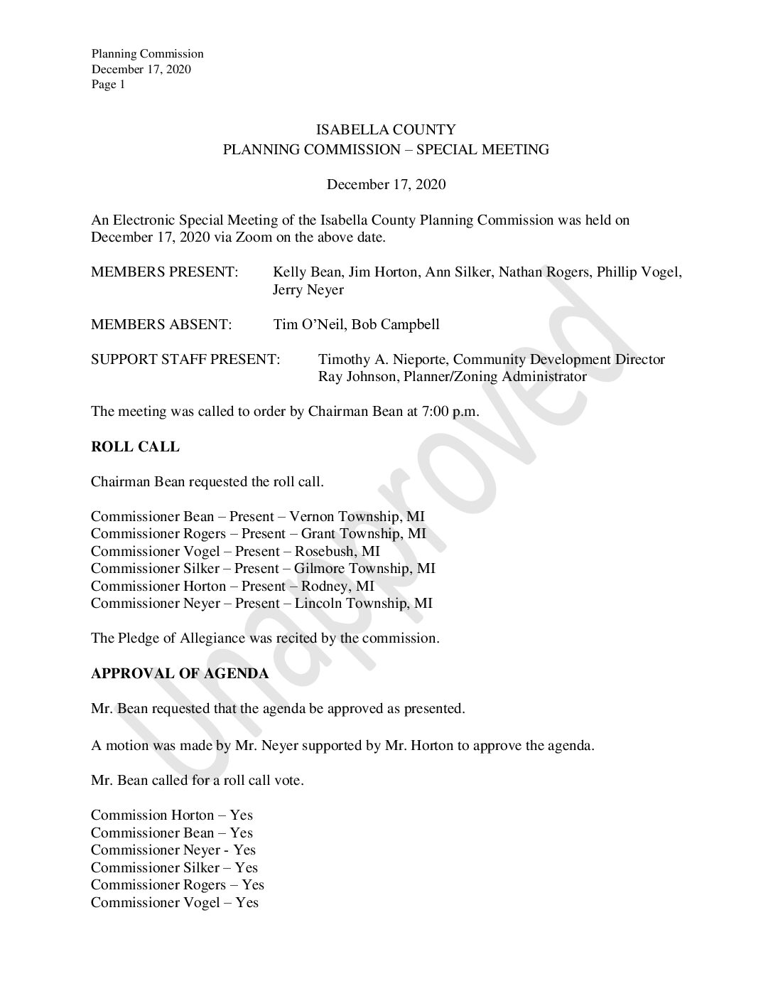 preview image of first page December 17, 2020 Unapproved Minutes