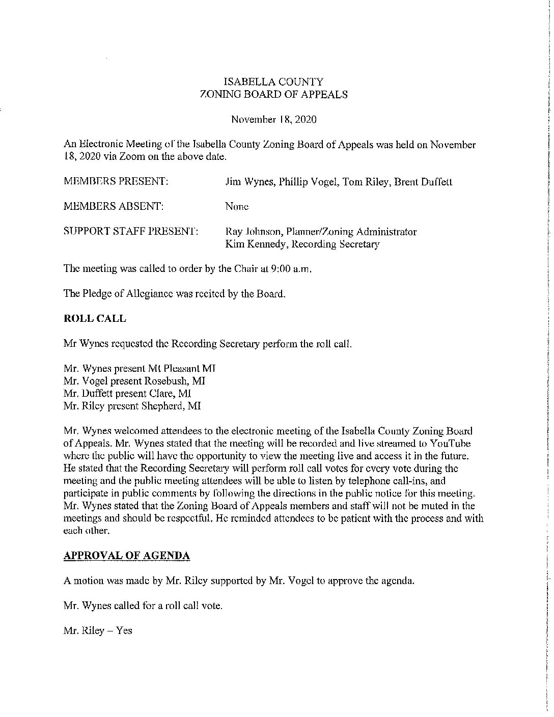 preview image of first page November 18, 2020 Approved Minutes