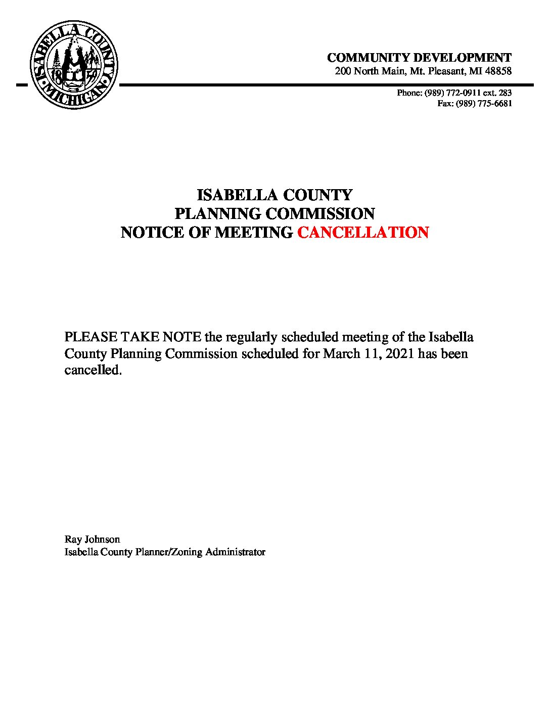 preview image of first page March 11, 2021 Cancellation Notice