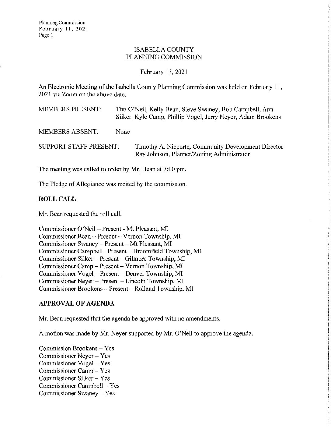 preview image of first page February 11, 2021 Approved Minutes