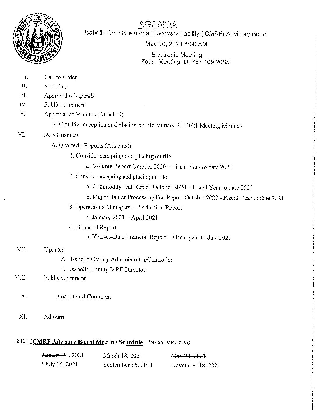 preview image of first page MRF Advisory Board Meeting Packet 5.20.2021