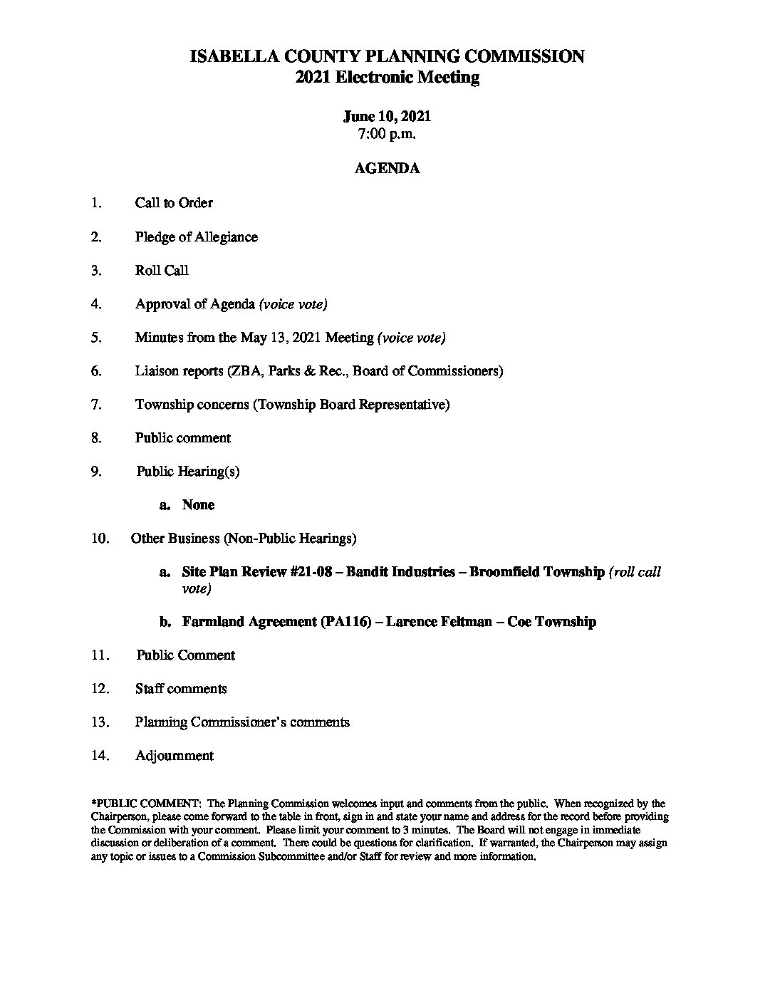 preview image of first page June 10, 2021 Agenda
