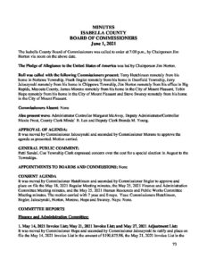 preview image of first page June 1, 2021 Minutes