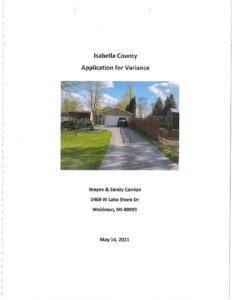 preview image of first page Variance #21-02 – Wayne and Sandra Corrion – Nottawa Township