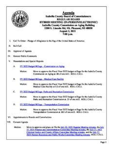 preview image of first page August 3, 2021 Agenda