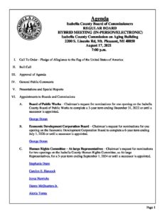 preview image of first page August 17, 2021 Agenda