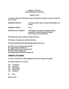 preview image of first page January 20, 2021 Approved Minutes