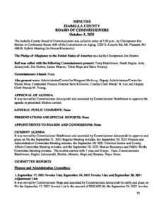 preview image of first page October 5, 2021 Minutes