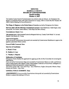 preview image of first page October 6, 2021 Special Meeting Minutes