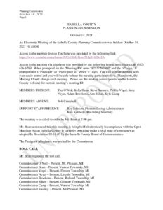 preview image of first page October 14, 2021 Unapproved Minutes