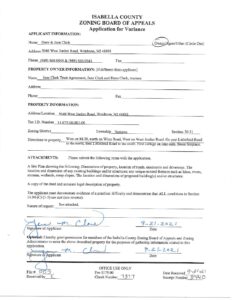 preview image of first page Variance #21-03 – Dane and Jane Clark – Nottawa Township