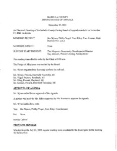 preview image of first page November 17, 2021 Approved Minutes