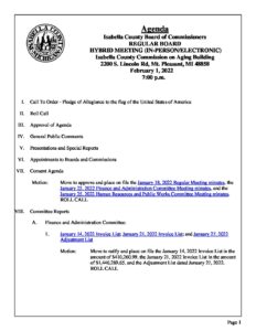 preview image of first page February 1, 2022 Agenda