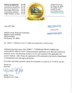 preview image of first page PA116 Farmland Agreement – Terry Turnwald Trust – Lincoln Township