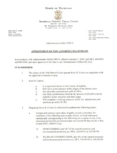 preview image of first page 2022-2 Appointment of Non-Attorney Magistrate -Curtiss