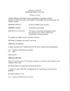 preview image of first page February 16, 2022 Approved Minutes