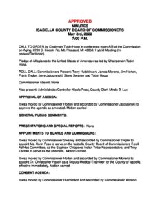 preview image of first page May 3, 2022 Minutes