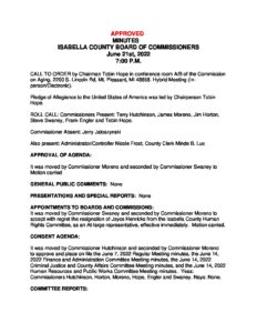 preview image of first page June 21, 2022 Minutes