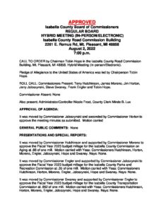 preview image of first page August 2, 2022 Minutes