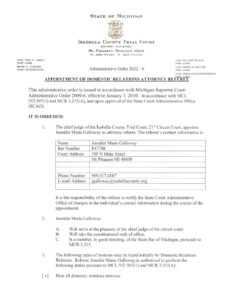 preview image of first page 2022-6 Appointment of Domestic Relations Attorney Referee