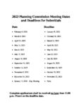 preview image of first page 2023 Planning Commission Meeting Deadlines
