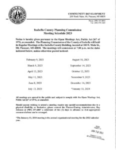 preview image of first page 2023 Planning Commission Meeting Schedule