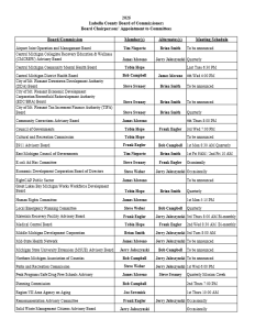 preview image of first page Board of Commissioners Chairperson Appointments to Committees