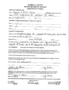 preview image of first page VAR#23-01 Stephen and Debra Grice – Nottawa Township