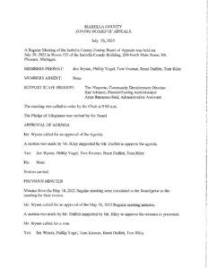 preview image of first page July 20, 2022 Approved Minutes