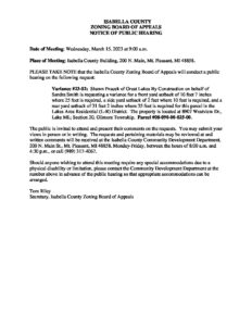 preview image of first page March 15, 2023 Public Hearing Notice