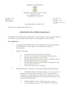 preview image of first page LAO 2023-3 Appointment of Attorney Magistrate -Dubridge