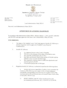 preview image of first page LAO 2023-5 Appointment of Attorney Magistrate -Galloway