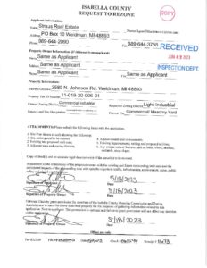 preview image of first page Map Amendment #23-02 – Straus Real Estate, LLC – Nottawa Township