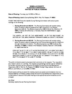 preview image of first page July 13, 2023 Public Hearing Notice