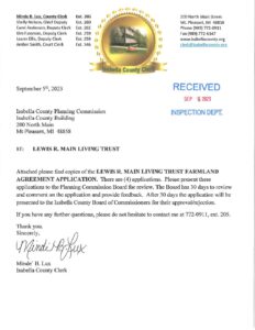 preview image of first page Pa116 Farmland Agreement – Lewis R Main Living Trust – Rolland Township