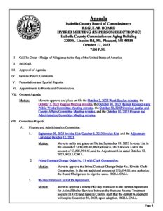 preview image of first page October 17, 2023 Agenda