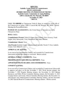 preview image of first page November 21, 2023 Minutes