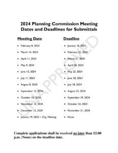 preview image of first page 2024 Planning Commission Meeting Deadlines