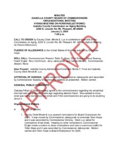 preview image of first page January 2024 Organizational Meeting Minutes