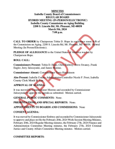 preview image of first page March 5, 2024 Meeting Minutes