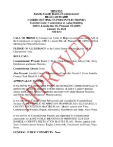 preview image of first page January 16, 2024 Meeting Minutes