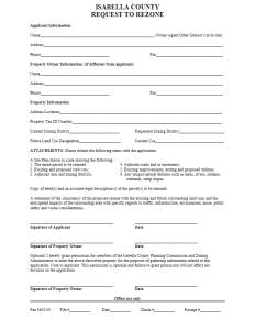 preview image of first page Rezoning Application