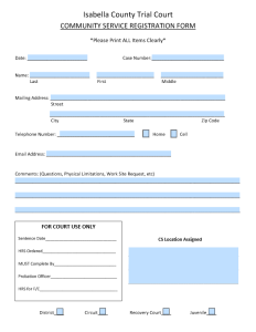 preview image of first page Community Service Registration