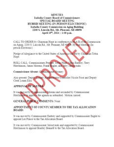 preview image of first page April 19, 2024 Special Meeting Minutes