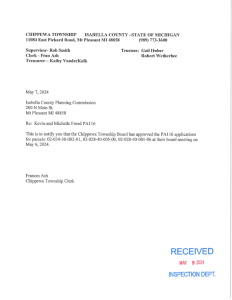 preview image of first page PA116 Farmland Agreement – Freed – Chippewa Township