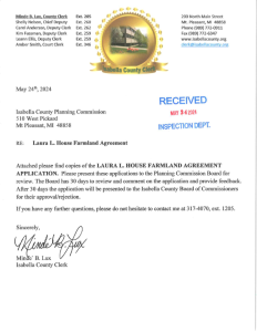 preview image of first page PA116 Farmland Agreement – House – Denver Township