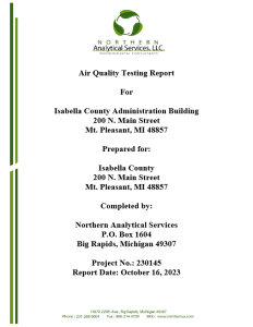 preview image of first page October 16, 2023 Air Quality Testing Report
