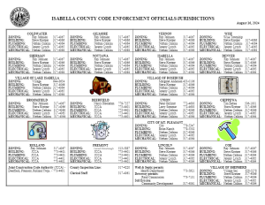 preview image of first page Isabella County Code Enforcement Officials/Jurisdictions