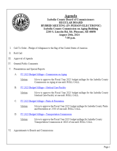 preview image of first page August 20, 2024 Agenda