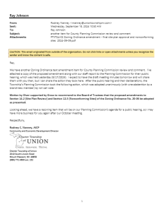 preview image of first page Union Township Text Amendment